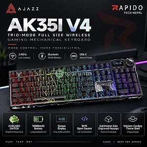 AJAZZ AK35I V4 QMK Wireless Full-Size Gaming Keyboard