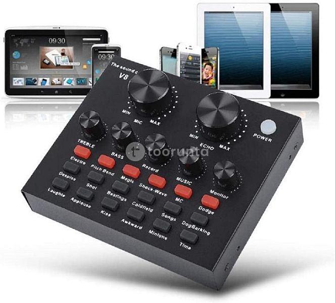 V8 Live Sound Card Audio Interface With Sound Effects