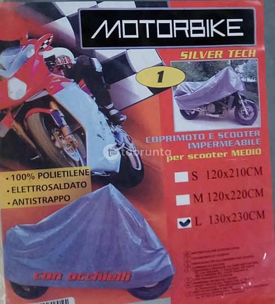 Silver Tech Motorbike And Scooter Cover Size L (130 Cm X 230 Cm) – Silver