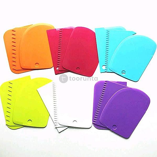 Multicolor Plastic 3 Pcs Scraper