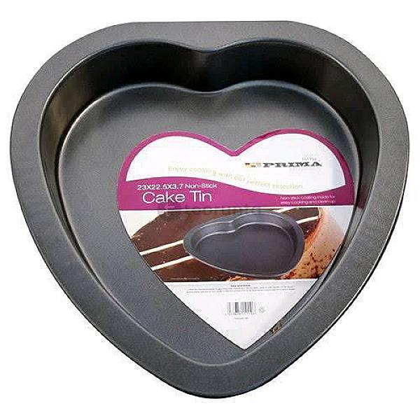 Non Stick Carbon Steel Heart Shaped Cake Pan 22 Cm
