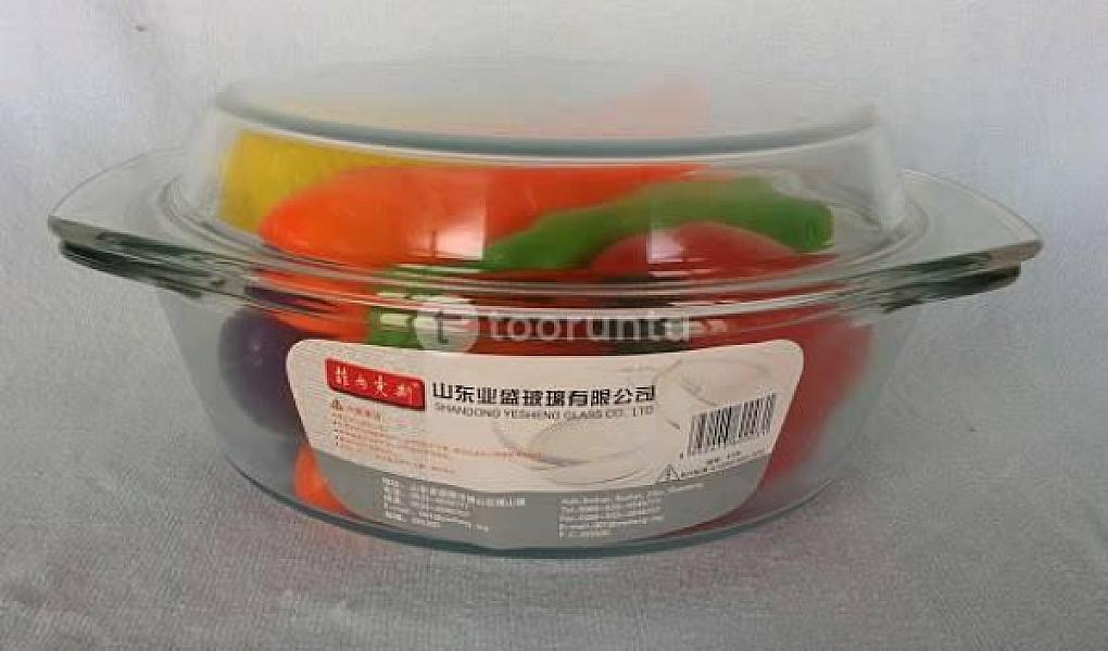 Tampered Glass Bowl With Lid (1l)