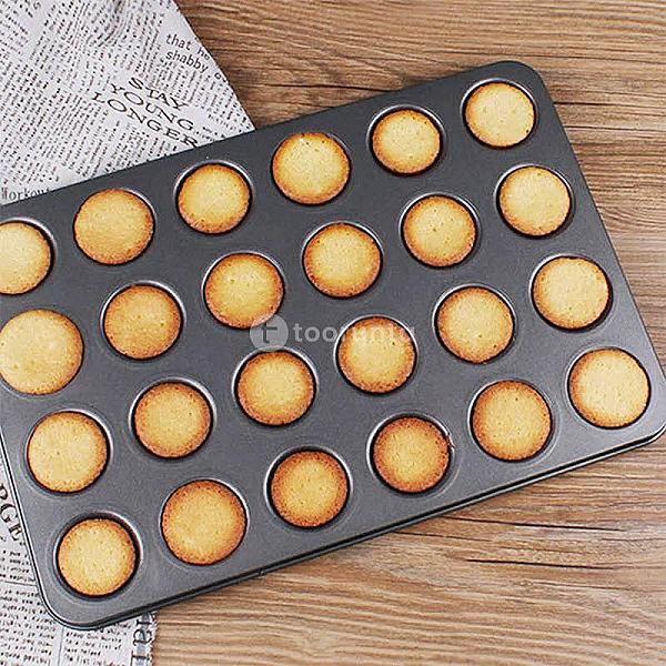 24 Cups Round Mini Muffin Cupcake Baking Mould