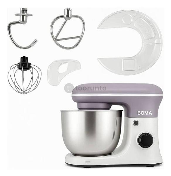 Boma Stand Mixer 1500w 6l Cake Mixer Electric Kitchen Food Mixer With Stainless Steel Bowl, Beater, Dough Hook, Whisk For Baking | Bm-6004
