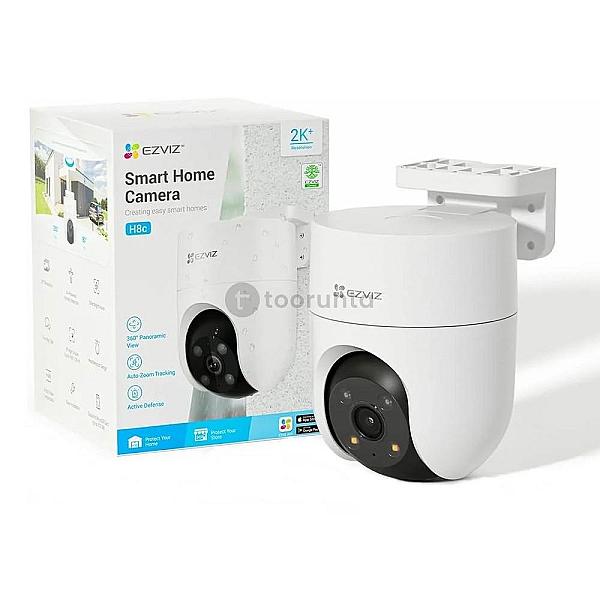 Ezviz H8c Pro 3mp 2k Outdoor Pan & Tilt Wired/wireless Cctv Camera With Color Night Vision, Two Way Audio And Sd Card Supported