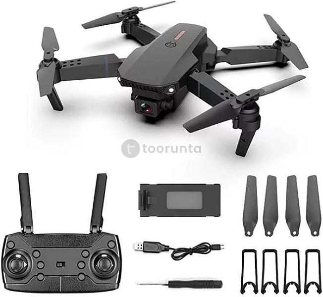 E88 Pro Dronee With 4k Camera Foldable 1080p Hd Dronee With Fpv Live Video, Smart Gestures Selfie, Altitude Hold, One Key Take Off/landing, 3d Full Series Flips, Headless Mode, Aerial Sun Photography