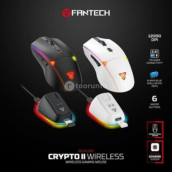 Fantech Crypto Ii Wireless Gaming Mouse Wg7v2rd – 12,000 Dpi, 1000hz & Bluetooth 5.4