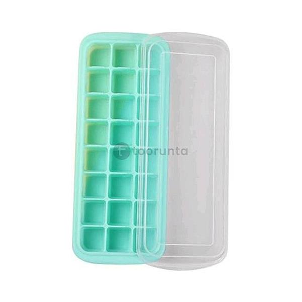 Plastic Ice Tray With Cover 24 Cubes