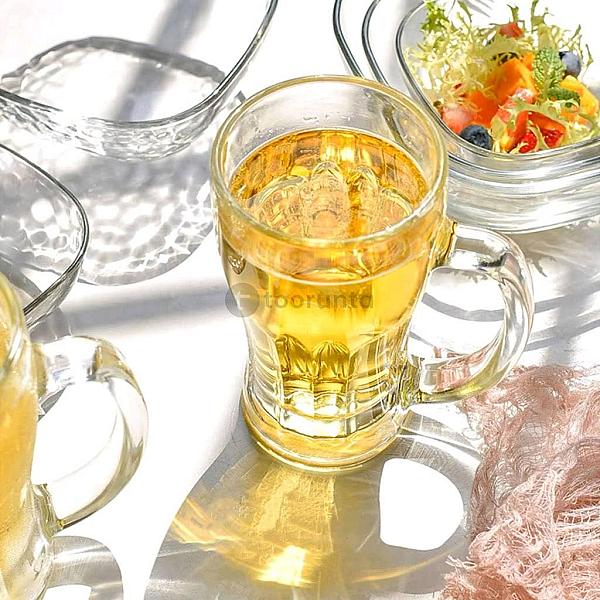 Unbreakable Beer Mug | Clear Polystyrene Drinkware With Handle | 1 Pc