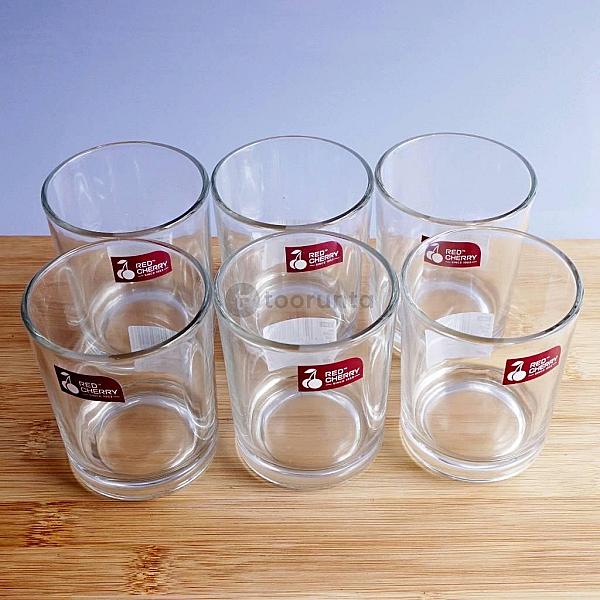 Whiskey Glass (Set Of 6) Red Cherry- 70085