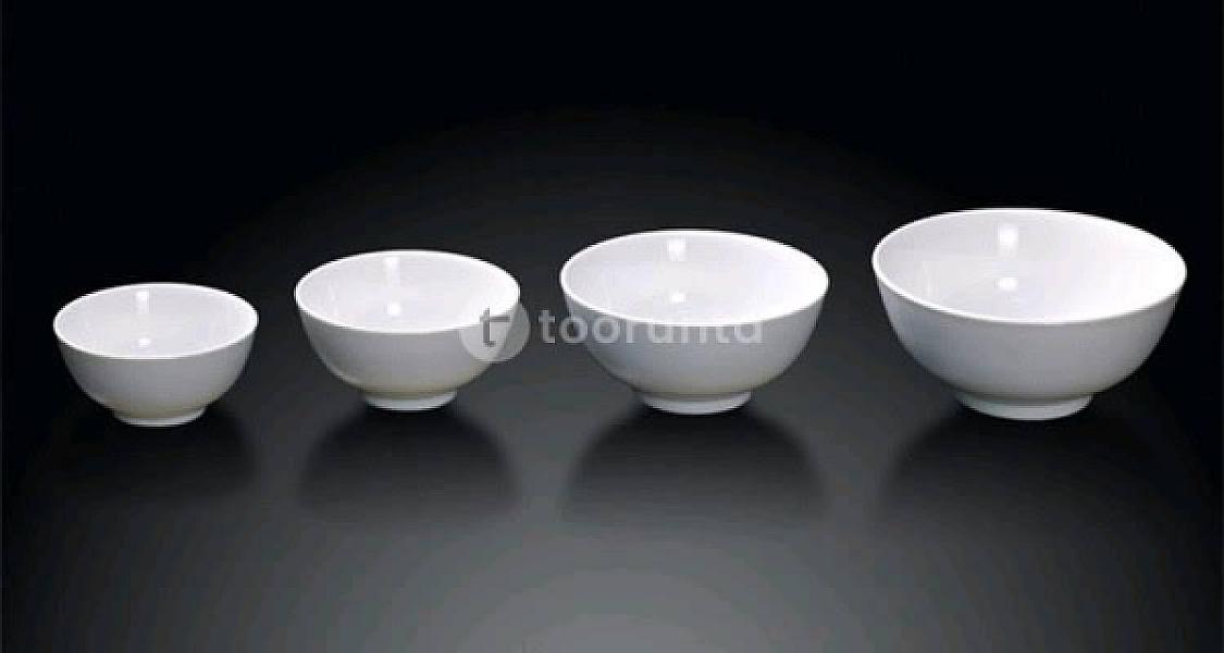 Ceramic Rice Bowl White | 1 Pc | 4.5″