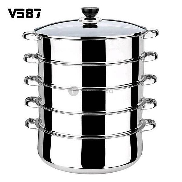 Momo Steamer Pot 5 Tier Stainless Steel 34 Cm
