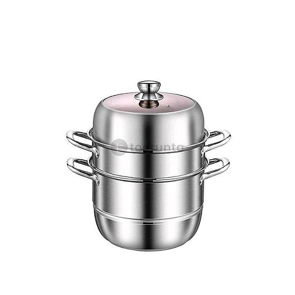 304 Stainless Steel Thick 3-layer Steamer | 28 Cm Diameter