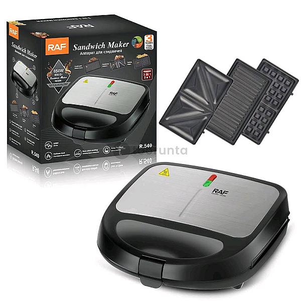 Raf R.540 | 3 In 1 Steak, Waffle & Sandwich Maker