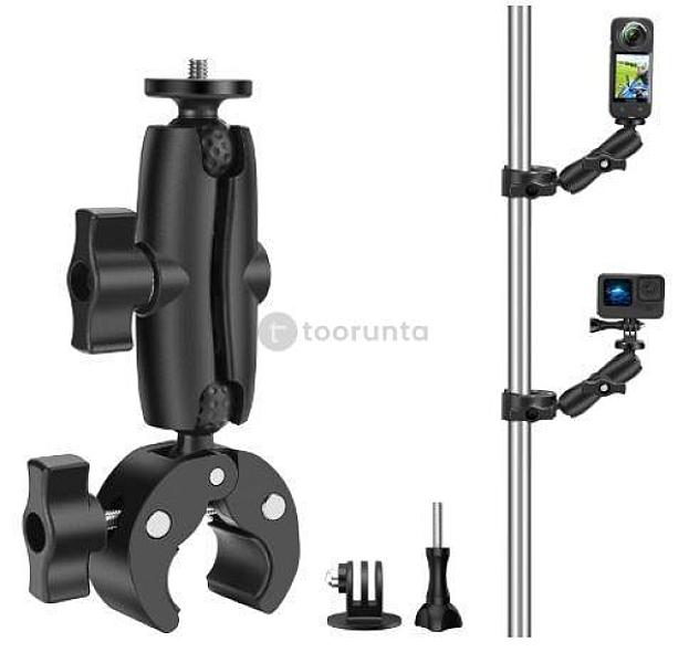 ЁЯПНя╕П Motorcycle Camera Mount | Insta360 & Gopro Handlebar Clamp | 360┬░ Adjustable