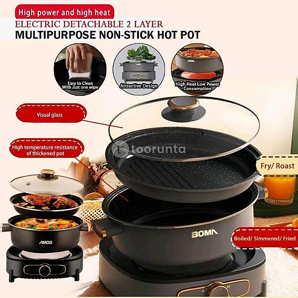 Boma Multi-purpose 2 In 1 Bbq And Hotpot (Bm-6502)