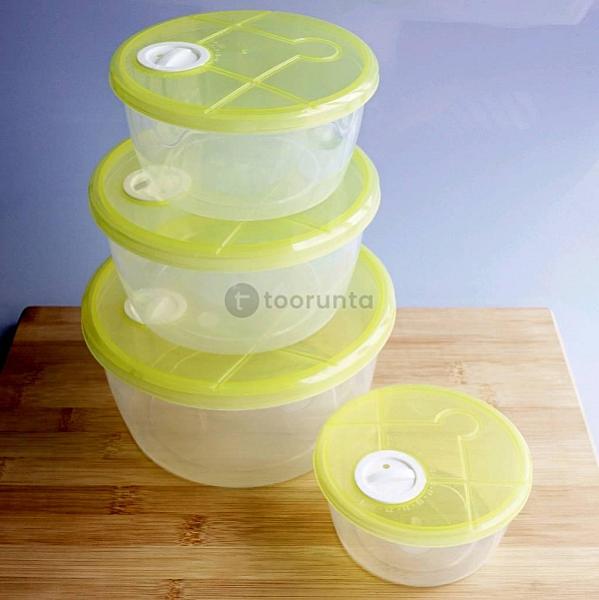 4 Pieces Storage Box (Fresh Box-1618) Round