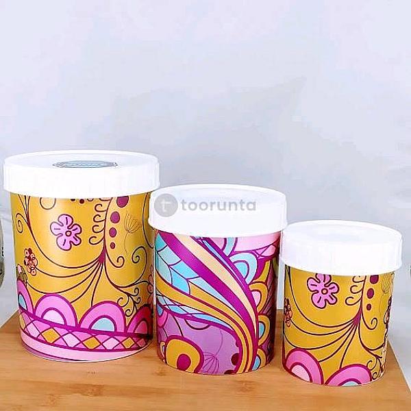 3 Pieces Storage Box (Fresh Box-nk-1816) Round Screw Lock