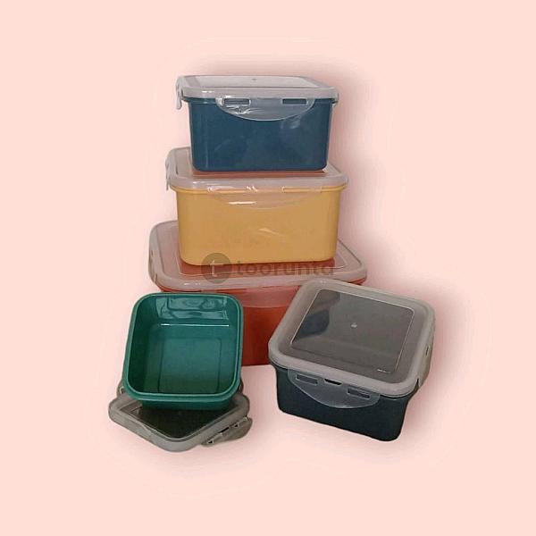 5 Pieces Storage Box Round (Fresh Box-8812-5)