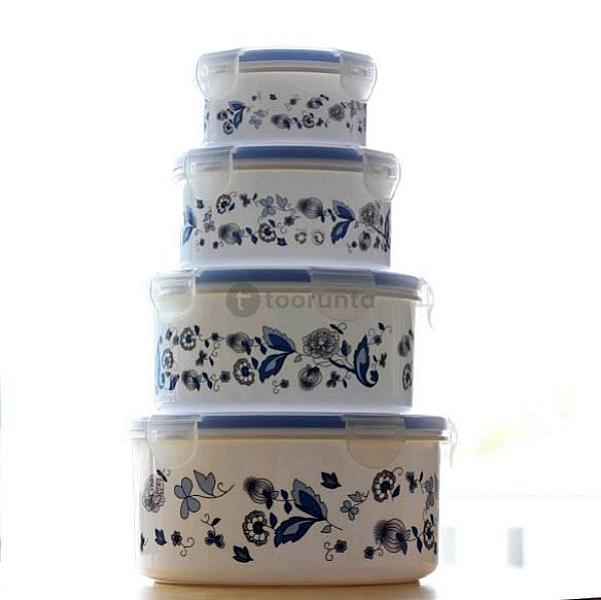 4 Pieces Storage Box Round (Fresh Box-2135)