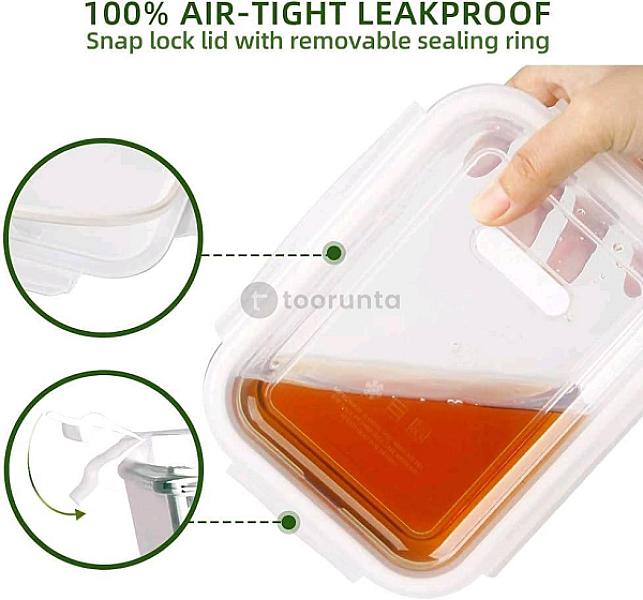 Oven Glass Container Rectangular 1000 Ml (6968)
