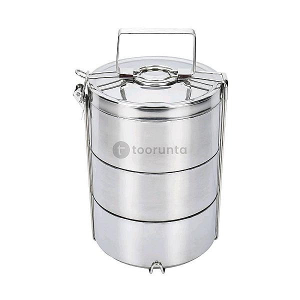 Double Layer 3 Tier Stainless Steel Portable Lunch Box
