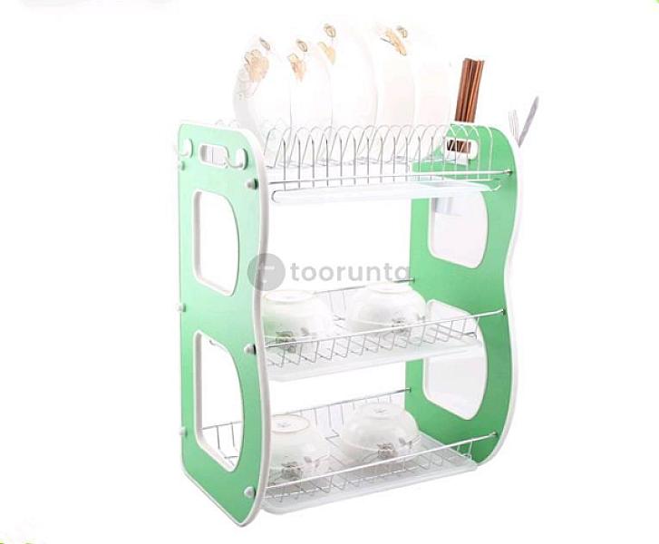 Plate Rack 3 Layer Pr-088 Wood Panel