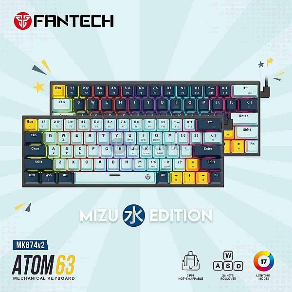 Fantech Mk875 V2 Atom 81 Mizu Mechanical Keyboard Nepal