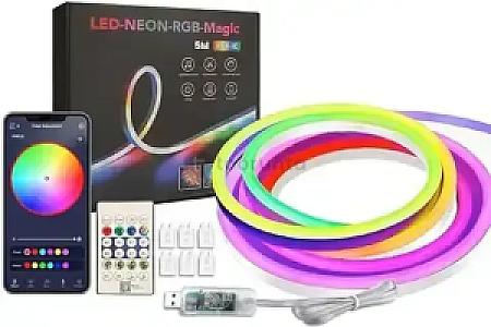 RGB Neon LED Strip Light with App & Remote Control