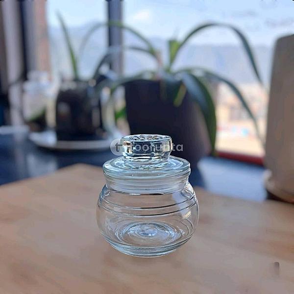 Glass Jar With Lid Flower 180 Ml