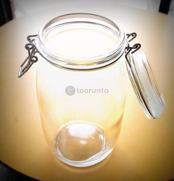 Clear Glass Jars W/ Locking Lids 500 Ml