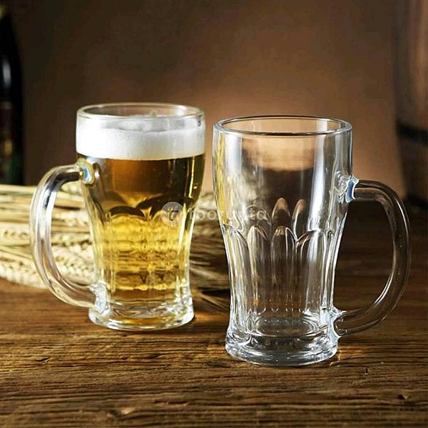 Unbreakable Beer Mug | Clear Polystyrene Drinkware With Handle | 1 Pc