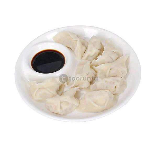 Ceramic Momo Plate With Side Sauce Bowl (Pack Of 4)