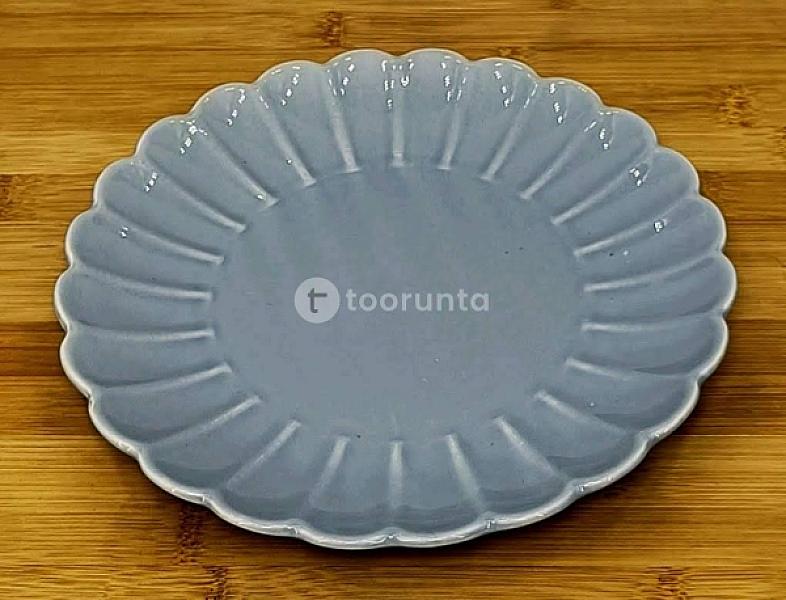 8″ Ribbed Ceramic Plate (Pack Of 6)