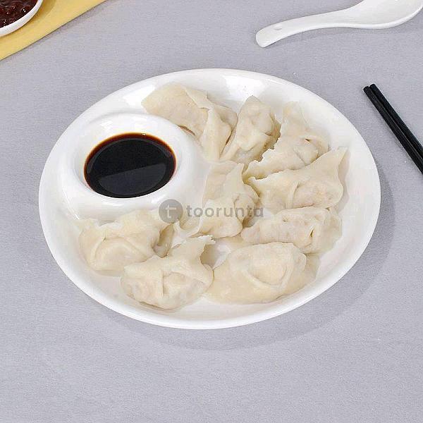 Melamine Momo Plate With Side Sauce Bowl
