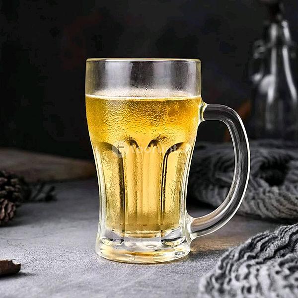 Unbreakable Beer Mug | Clear Polystyrene Drinkware With Handle | 1 Pc