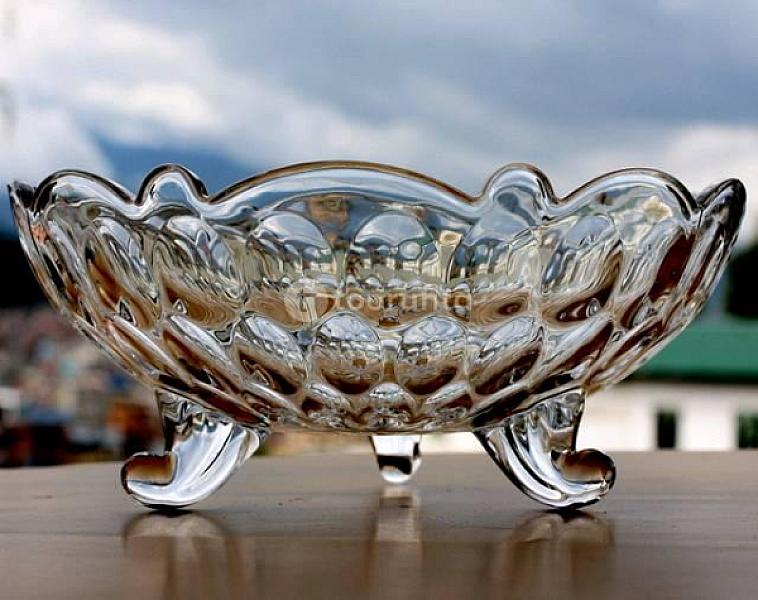 Decorative Glass Fruit Bowl 9.5″ Aquigilos