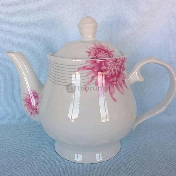 Ceramic Teapot With Bamboo Handle