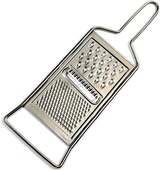 Stainless Steel Flat 3 Way Heavy Duty Grater Slicer Shredder