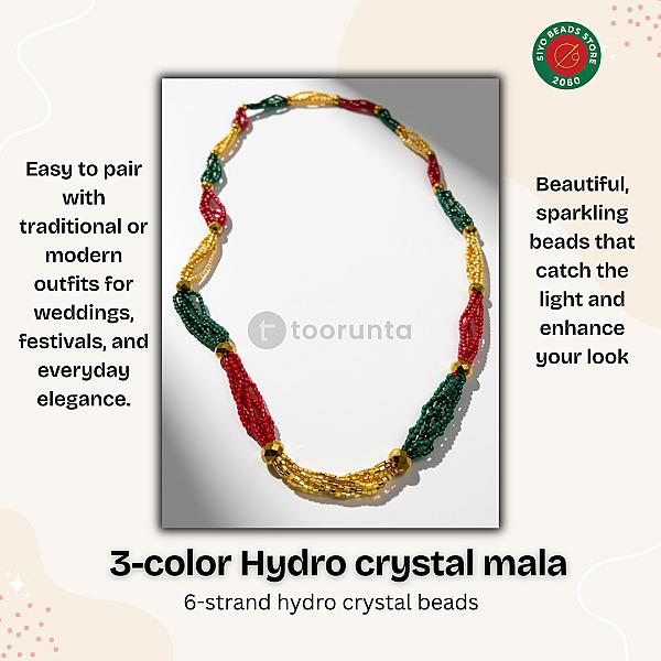 3-color 6-strand Hydro Crystal Bead Mala 01