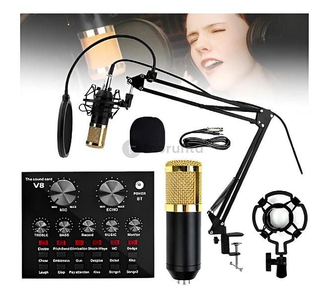 Bm 800 Condenser Microphone Kit With V8 Sound Card