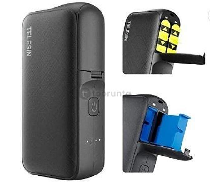 Telesin 10000mah Power Bank Charger Box For Gopro Hero 5/6/7/8/9/10/11 Camera Battery/smartphone