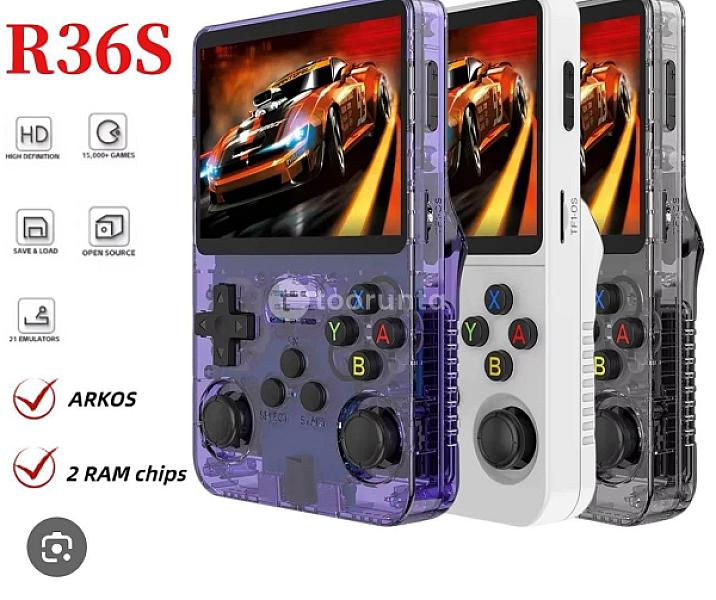 R36s Arcos 2.0 Retro Handheld Video Game Console Linux System(arcos 2.0) 3.5 Inch Screen 64gb 3500mah Battery