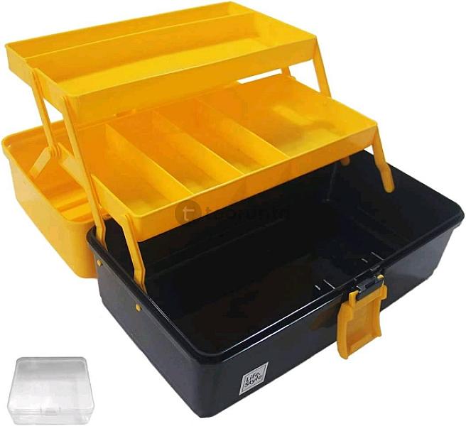 Tool Box Organizer And Storage Plastic Toolbox With Tray & Divider 3-layer Multi-function Portable For Home Office Car Trunk
