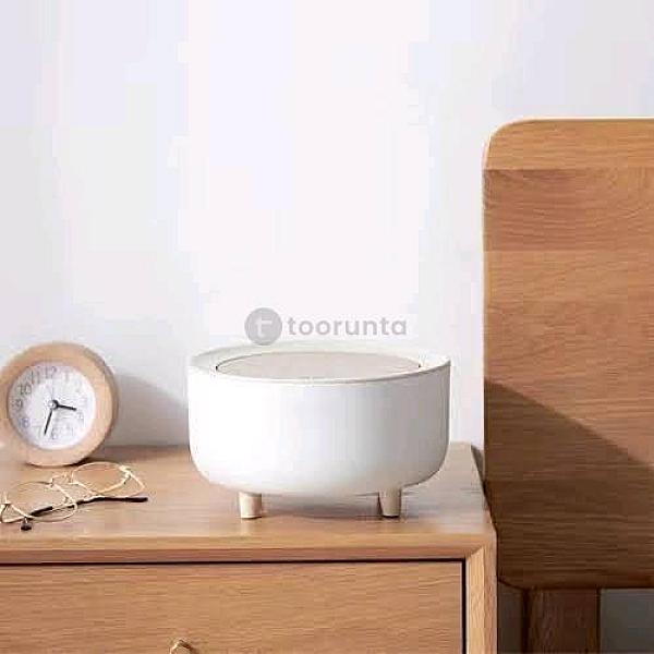 High Foot Wood Grain Dustbin | Size : 19.5 Cm X 12.7 Cm
