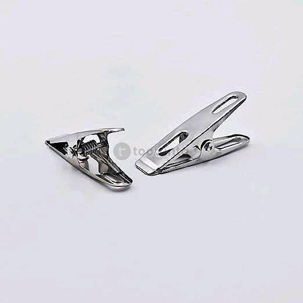 Stainless Steel Clips Windproof Clothes Pegs Flat Clip For Clothes Sock Paper Underwear 20 Pcs