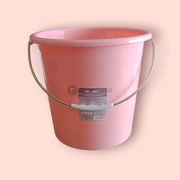 Round Plastic Water Bucket 17 Litre With Steel Handle (Mt5314)