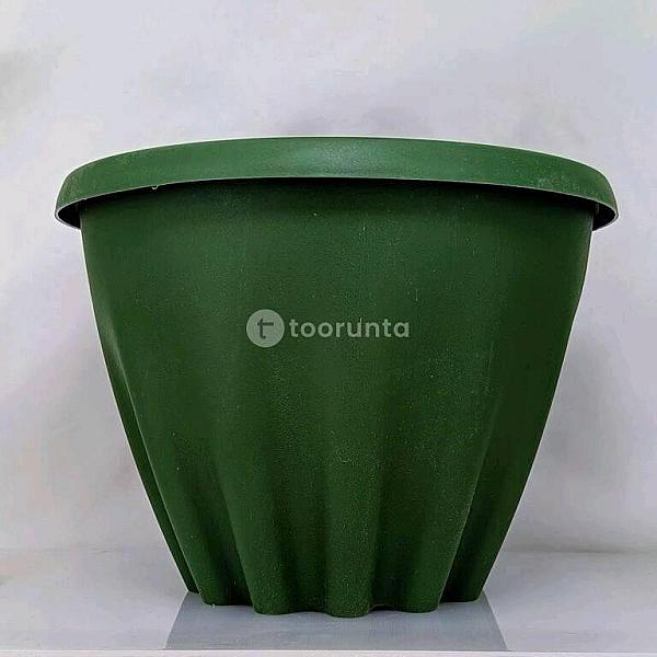 Poly Garden / Plastic Flower Pot Green -3861-c (26×19.5 Cm)