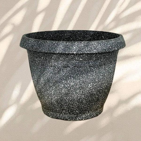 Poly Garden / Ribbed Plastic Flower Pot Stone Painted – Pfp-2008p : 35 Cm Diameter X 26cm Height