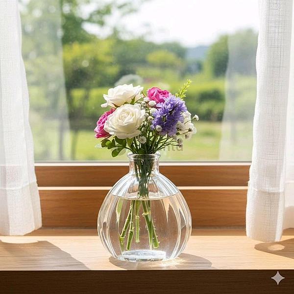 Floral Essence / Mini Glass Pumpkin Vase